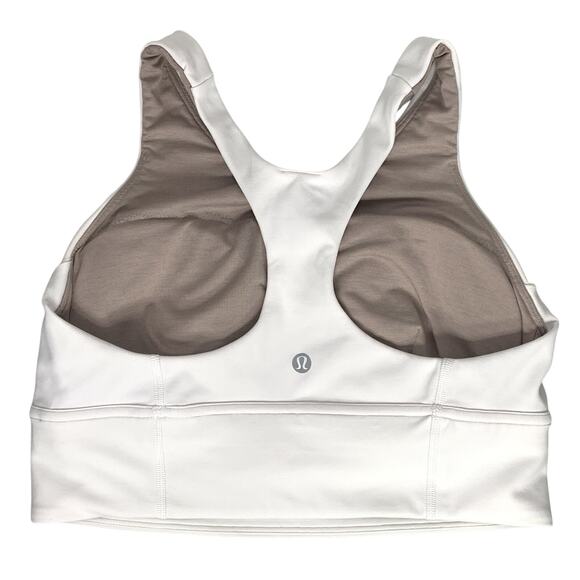 LULULEMON Wunder Train Long-Line Bra Medium Support C/D Cups Size 8 White W2CV2S - Picture 2 of 4
